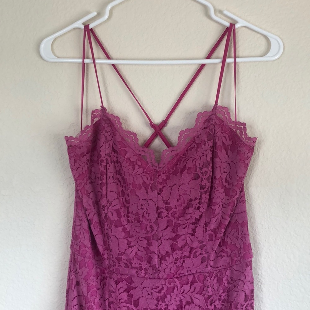 Vici - Asymmetrical Fuchsia Dress - Medium